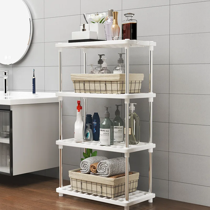 2/3/4layer Multifunctional Plastic Storage Rack Suitable for Kitchen, Bathroom, Office, Garage Multifunctional Storage Rack