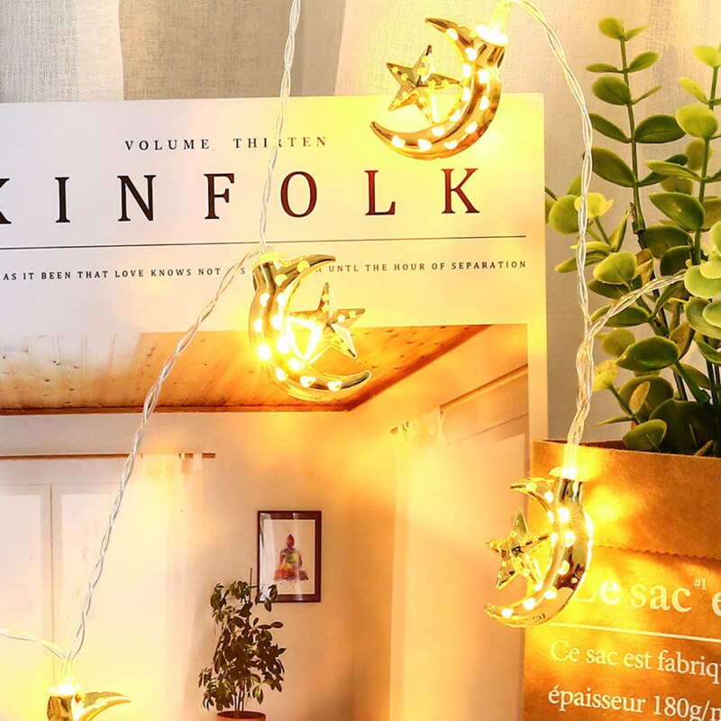 1.5M Led Mini Maan Lichtslingers Star Fairy Guirlande String Lights Voor Jaar Kerst Wedding Thuis Indoor Decoratie licht
