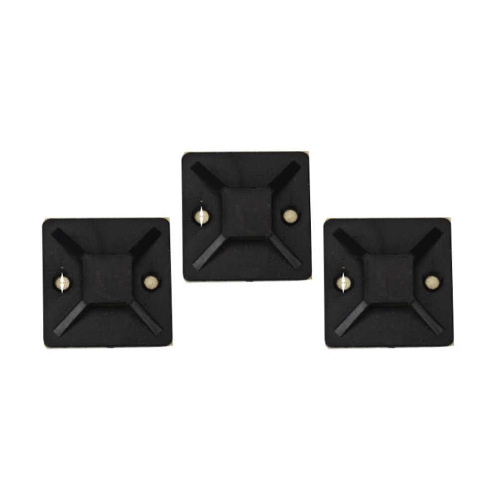 100 Stuks Black Cable Tie Mount Black Zip Tie Auto Cable Wire Verwijderbare Zelfklevende Kabelbinder Base Muur Houder mount Clip