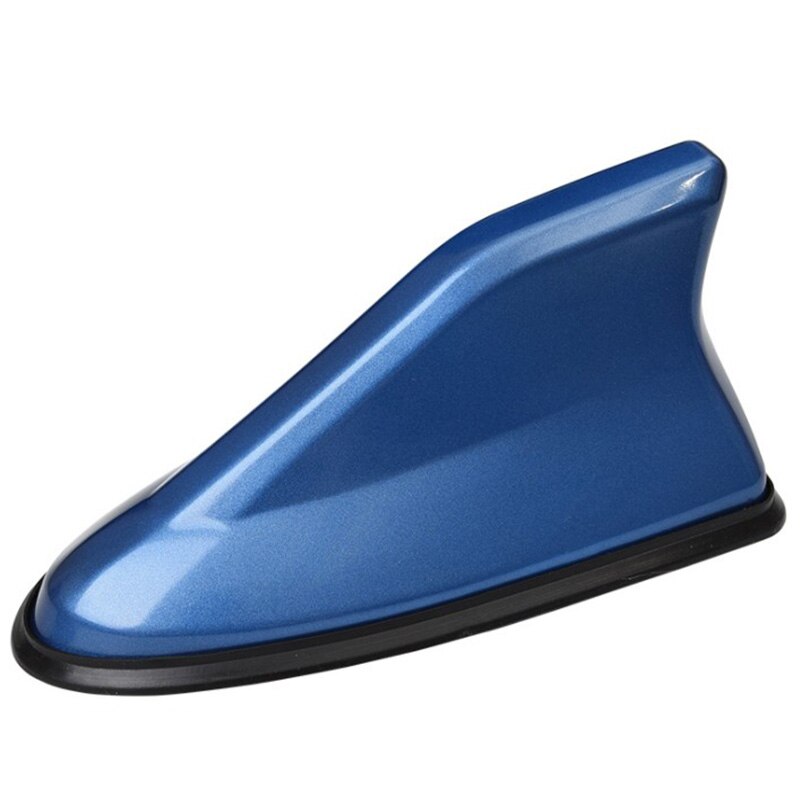 Car shark fin antenna second-generation antenna tail modification special with signal radio antenna decor free punch Auto parts: blue