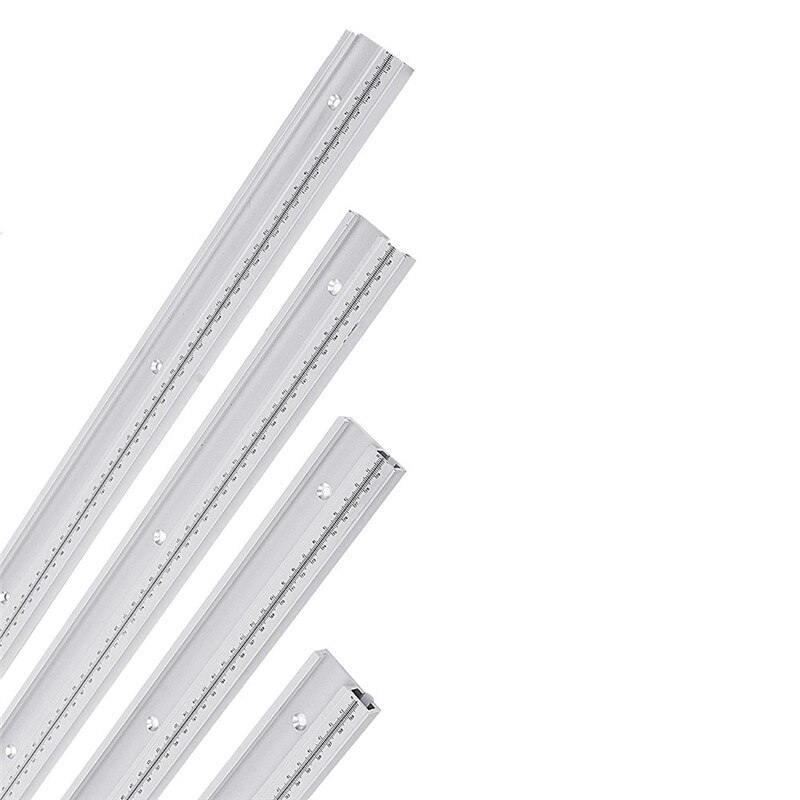 600/800/1000/1220mm Aluminum Alloy T-Track Woodworking T-slot Miter Track with Scale/Miter Track Stop Woodworking Tools