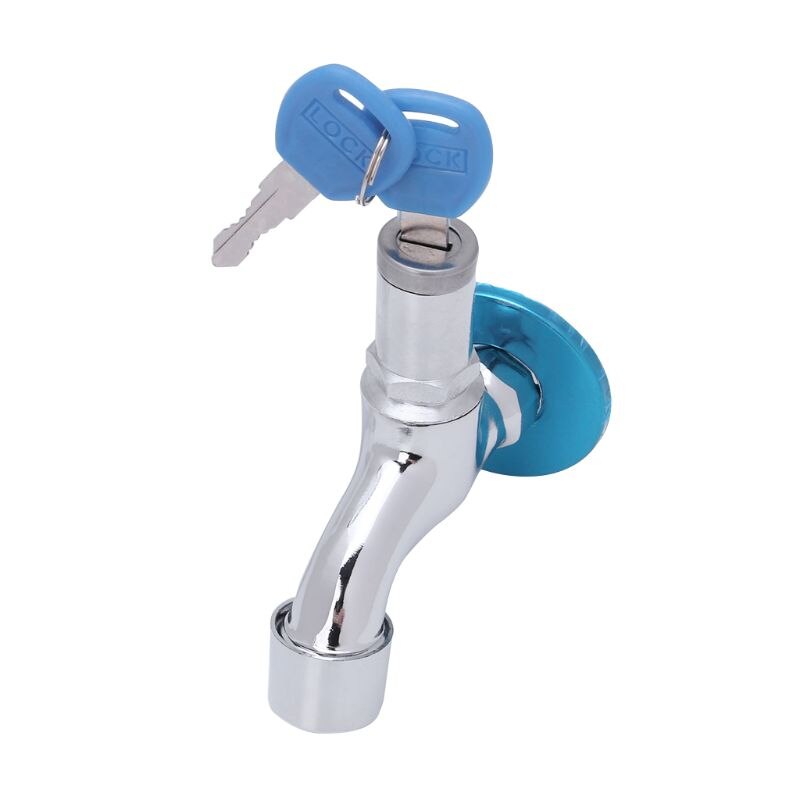 Robinet d'évier antivol extérieur avec clé de verrouillage robinet d'eau de lavage domestique verrouillable à poignée unique