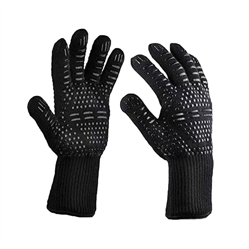 1/2 Stück hochtemperaturbeständige Grillhandschuhe, feuerfeste Ofenhandschuhe 500 800 ℃ Wärmeisolierende Mikrowellenhandschuhe zum Grillen: Rosa
