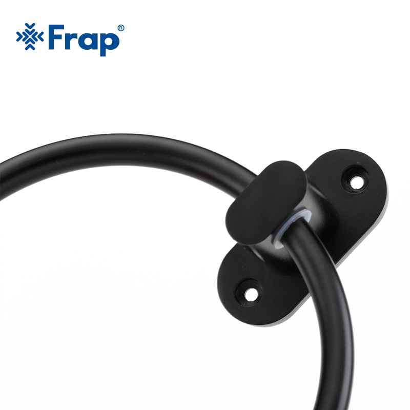 FRAP Europese Klassieke Badkamer Handdoek Ring Houder Handdoekenrek Handdoek Bar Spray verf Ruimte Aluminium Badkamer Accessoires Y18054