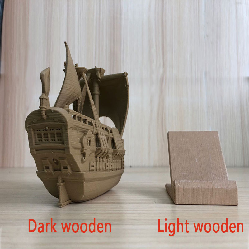 0,5Kg Holz PLA 3D Drucker Filament 1,75mm 500g Mahagoni Holz Farbe 3D Druck Materialien Liefern PLA dunkel licht Holz