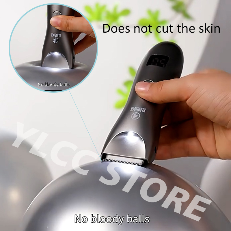 Depiladora púbica íntima para hombres, recortadora de ingle eléctrica, afeitadora masculina para áreas sensibles, maquinilla de afeitar de seguridad impermeable, vello corporal