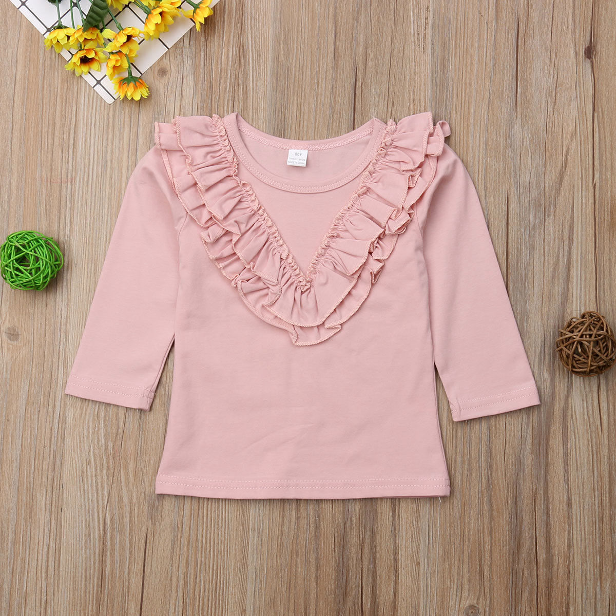 Baby Meisjes Top T Shirt Kinderen Basic Herfst Kleding Lange Mouwen Casual Solid Patchwork Tops T-shirt