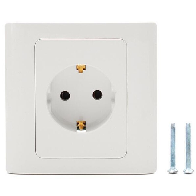 16A EU Plug Socket Power Outlet Panel Wall Sockets Standard Wall Charger Adapter 86 Type Germany Standard
