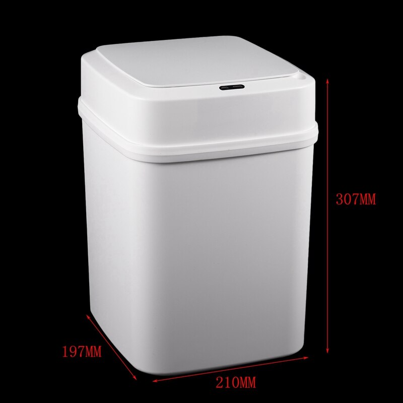 Automatisk intelligent sensor smart papperskorg soptunna lock rörelsedetektor kök sovrum energibesparande inget brus 10l batteri med
