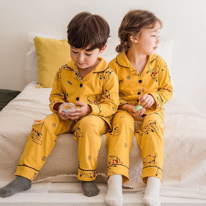 Children Homwear Pajamas for Kids Boys Girls Cotton Pyjamas Clothes Set Toddler Home Indoor Sleepwear Pigama Infant Nighty