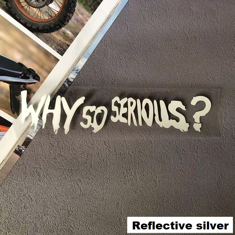 Why So Serious Decals Motorcycle Stickers Car Reflective Stickers Joker Personality Letters Decorative Lamp Vinyl: Lavender