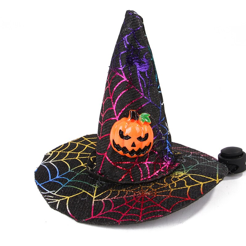 Grappige Kat Kostuum Halloween Tovenaarshoed Vermomming Accessoires Voor Katten Kerst Jaar Pak Voor Kleine Honden Dierbenodigdheden: pumpkin