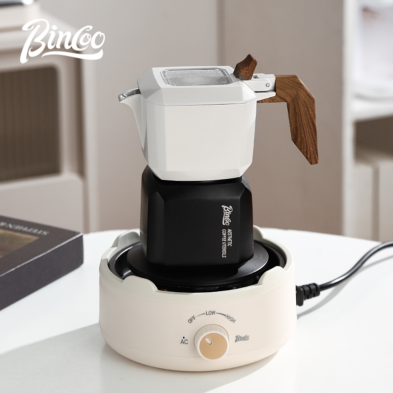 BINCOO 220V Electric Mini Coffee Heater Milk Tea Mocha Heating Stove Plate Multifunctional Cooking Pot Oven Furnace Cooker