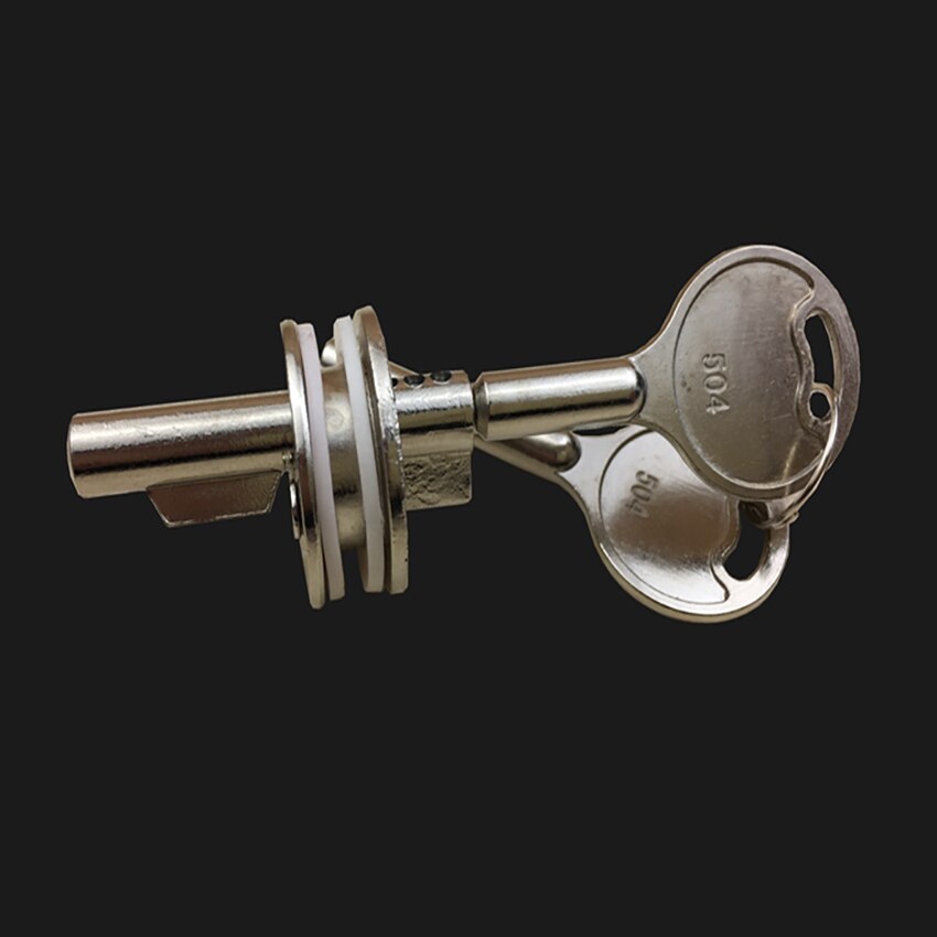 1pcs Glass door lock Sliding Glass Cabinet Lock Safety Anti-theft Showcase Display Cabinet Locks Silver Hole diameter 16mm