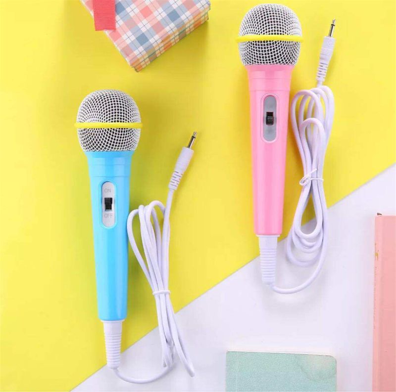 Children Wired Microphone Toy Musical Instrument Singing Karaoke For Learning Machine Computer Car Hi-fi Equipment Y4QA