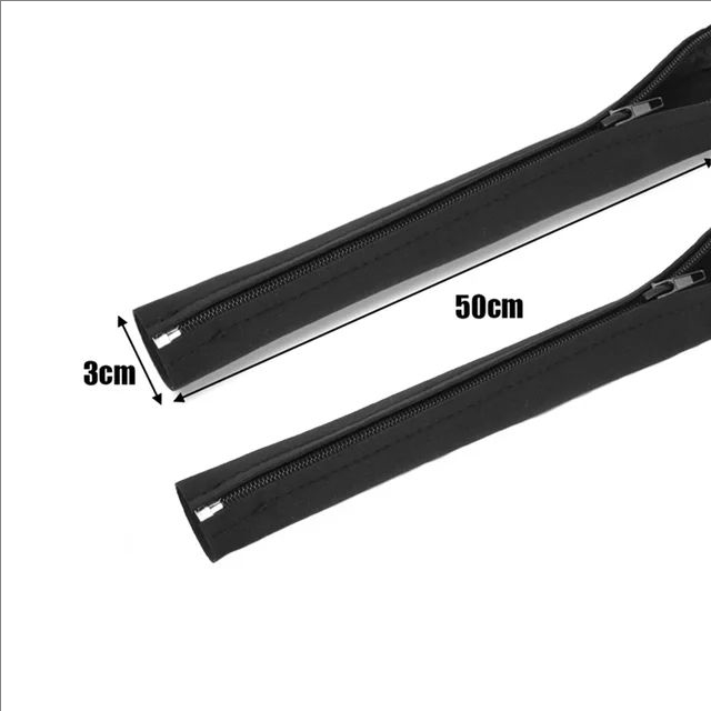 5/1 Uds funda de Cable con cremallera Cable Flexible gestión de cables Protector de cables PC organizador de cables de ordenador para TV ordenador Oficina hogar: Negro