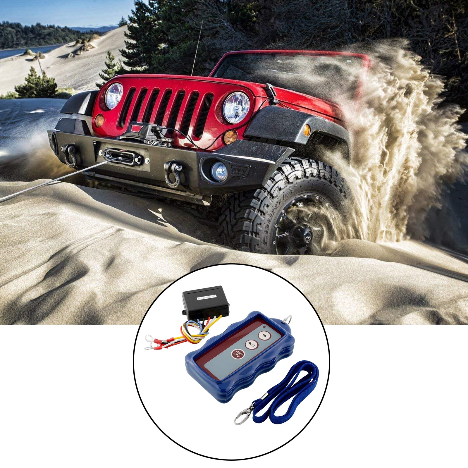 12V 433MHz Winch Remote Control Switch Universal For ATV SUV Car Truck Easy To Install