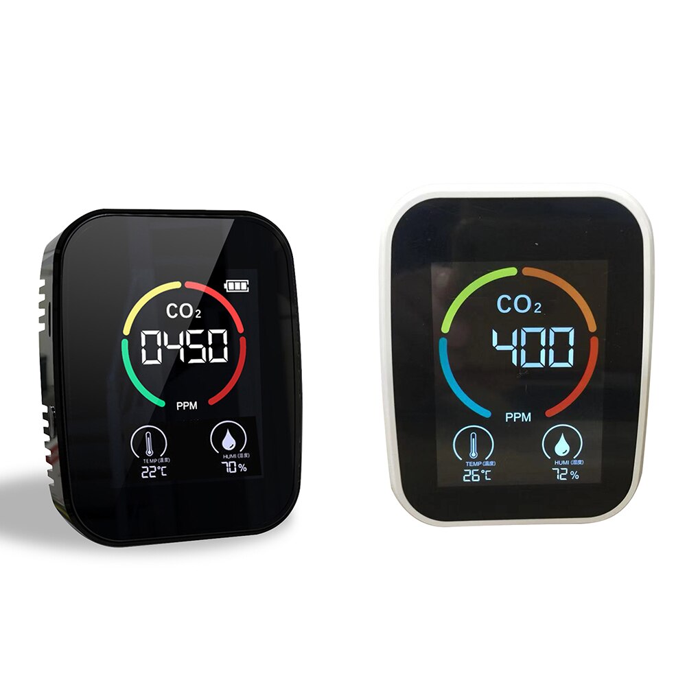 Medidor de CO2 portátil 3 en 1, probador de Sensor de temperatura y humedad, Monitor de del aire, Analizador de dióxido de carbono, Gas, TVOC, Detector de co2