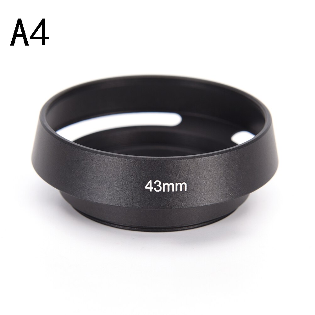 Black Metal Camera Lens Hood For FOR Leica Canon Nikon Lens 37 39 40.5 43 46 49 52 55 58 62 67 Mm