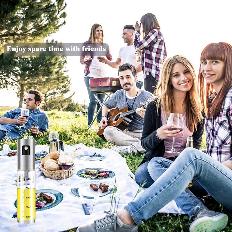 2 stuks olijfolie verstuiver mist capaciteit food-grade glazen fles azijn verstuiver dispenser voor bbq salade bakken braden grillen