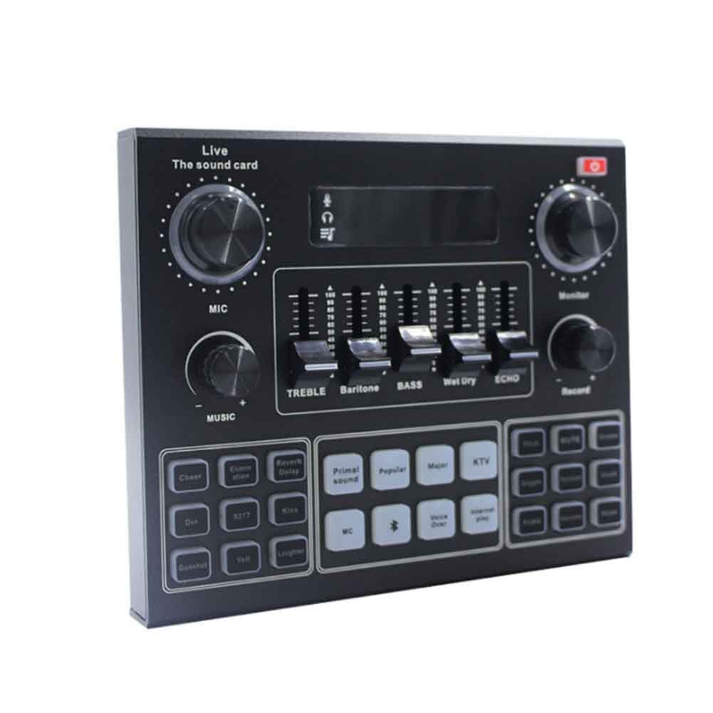 V9 Studio Record Live Sound Card Home Bluetooth Headset Broadcast For Phone Computer Entertainment Universal Microphone Webcast