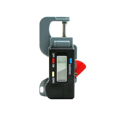 Precision Digital Lateral Thickness Gauge Measuring Range 0-12.7mm Cloth Paper Film Hardware Thickness Measuring Instrument: Black