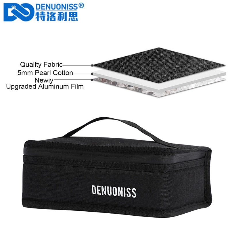 DENUONISS Cute Small Lunch Bag 900D Oxford Tote Insulated Bag For Men Aluminum Foil Food Bag Women Kids Lunch Box Picnic Bag