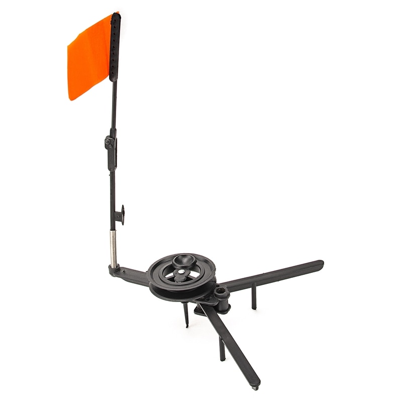2 stuks opvouwbare winterse ijsvissersgereedschappen, vlaggenstok, kajakvlag, voetstuk voor op de rail, tip-up vlag, accessoires voor buiten in de winterse ijsvissersuitrusting
