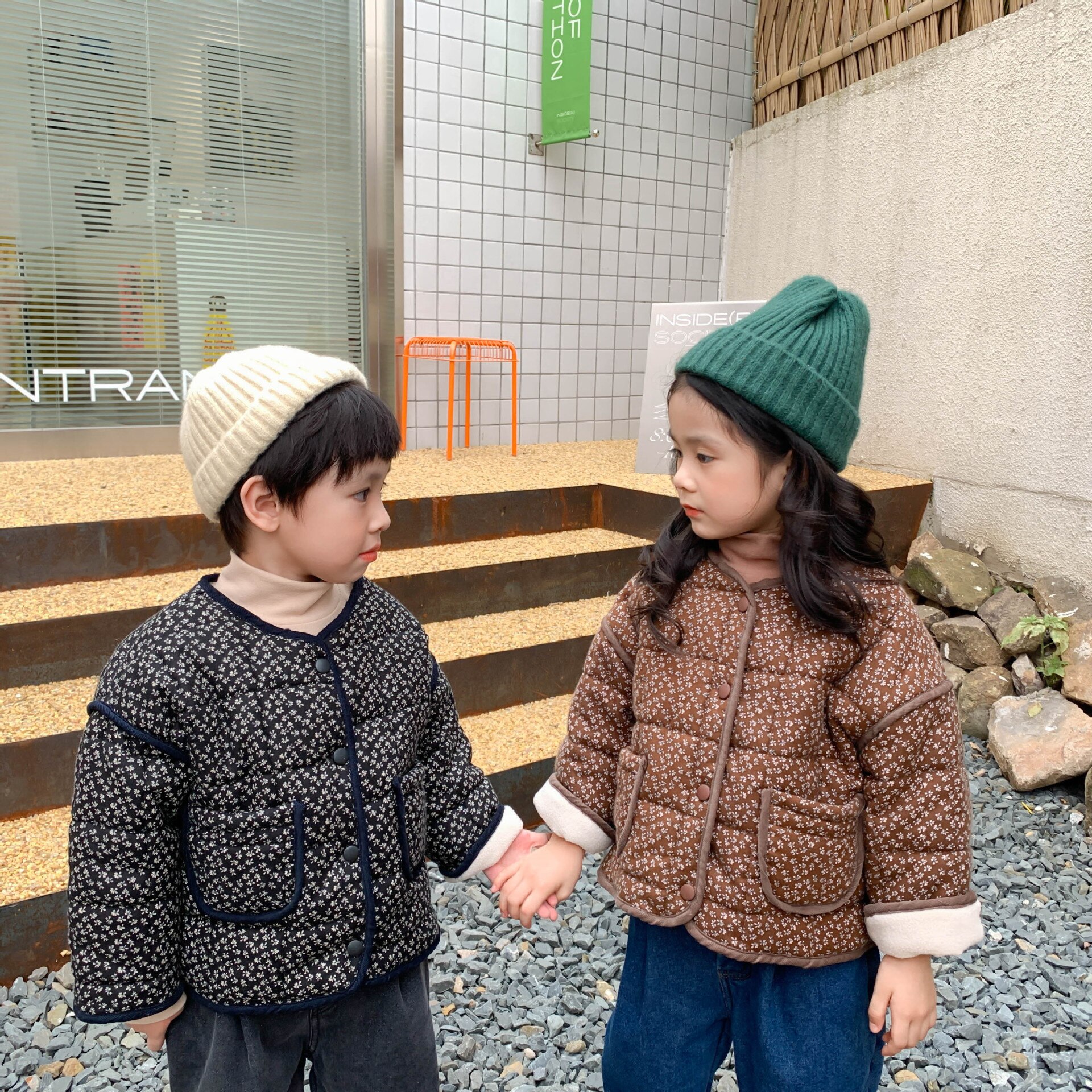 Stile coreano 2021 nuovi bambini invernali bambini cappotti imbottiti in cotone retrò addensare giacche calde capispalla Casual per bambini Unisex