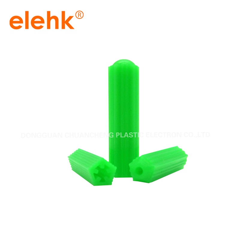 Plastic PE Anchor Wall Plug Expansion Solid Wall Plug 100pcs 7x28mm (Drill Dia 7mm)