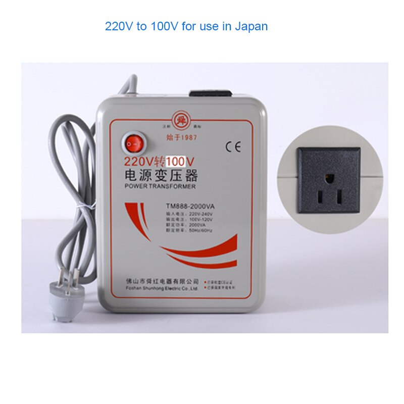 2000W Japan American rice cooker transformer 220v to 110v to 220v power converter