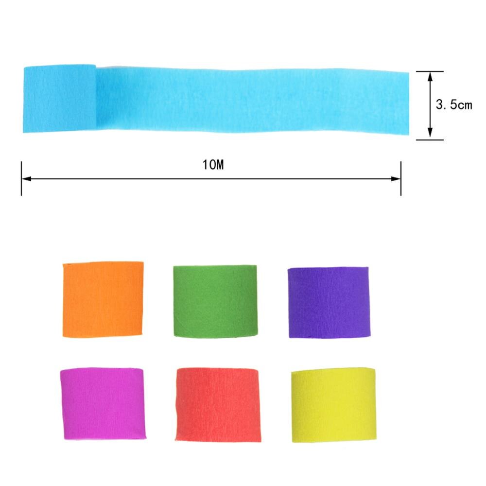 1 Roll 3.5 Cm * 10 M Crinkled Crêpepapier Bloem Wikkelen Diy Scrapbooking Craft Voor Verjaardagsfeestje Festival Kerst decoratie