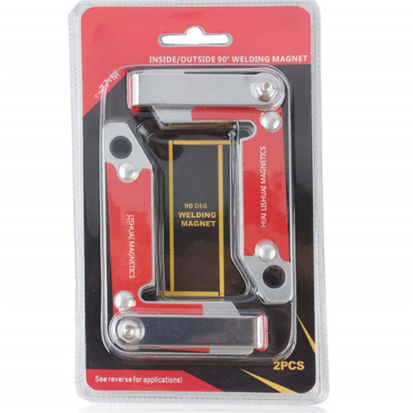 2 Piece Welding Positioning Right Angle Clamps, Magnetic Welding Locator Holder Corner Fixture for Welding Positioning TP-0257