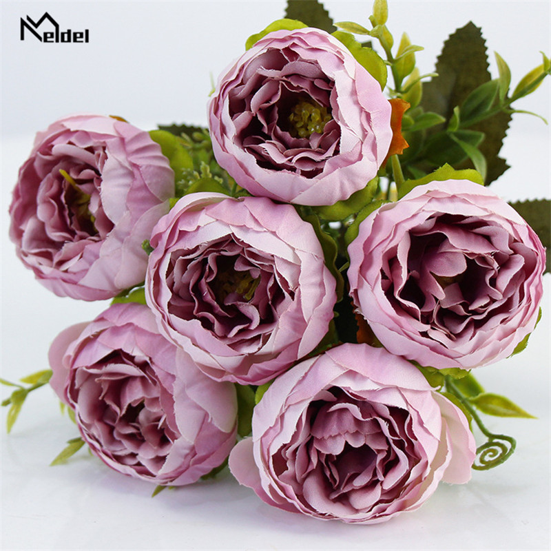 6 Heads Grote Zijde Peonie Bloemen Boeket Kunstbloemen Pioen Bruidsboeket Bruiloft Decor Voor Home Garden Hotel Faux Flores