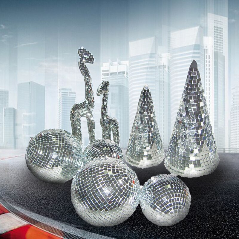 5M Roll Self-Adhesive Glass Mirrors Mosaic Tiles Wall Decals Square Round Glass Craft For DIY Handmade Crafts Home Decoration