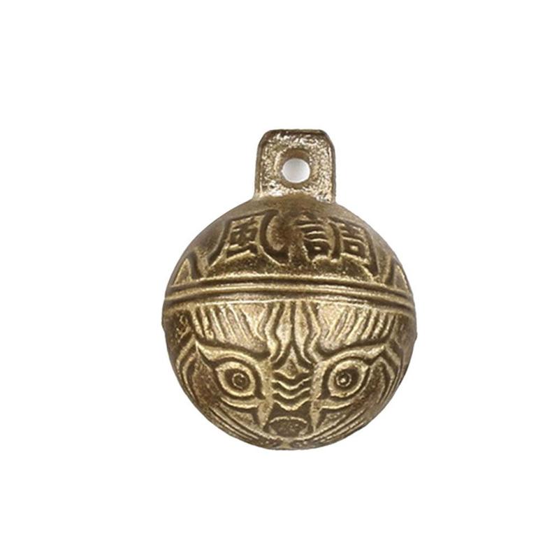 Campana de latón tibetano de estilo Vintage, abalorio étnico Feng, pulsera de tigre chino, cabeza decorativa Shui X0N7, tamaño a elegir 13: Default Title