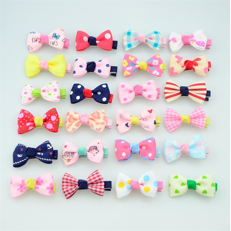 20 stuks/partij meisjes haaraccessoires kawaii stippen haarspeld elastische haarbanden bloem haarspeld strikken hoofdtooi schattige haarbanden voor kinderen