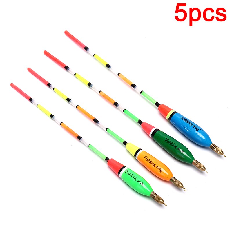 5Pcs/Lot fishing Float 3+2g/4+2g/5+2g/6+2g Mix Color Fishing Float Barguzinsky Fir Floats For Carp Fishing Fishing Tackles Tools
