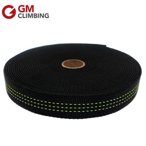 Gm klatreslynge nylon 25mm 9m rørformet webbing rem bælte til klatring rigning forankring camping rafting udstyr