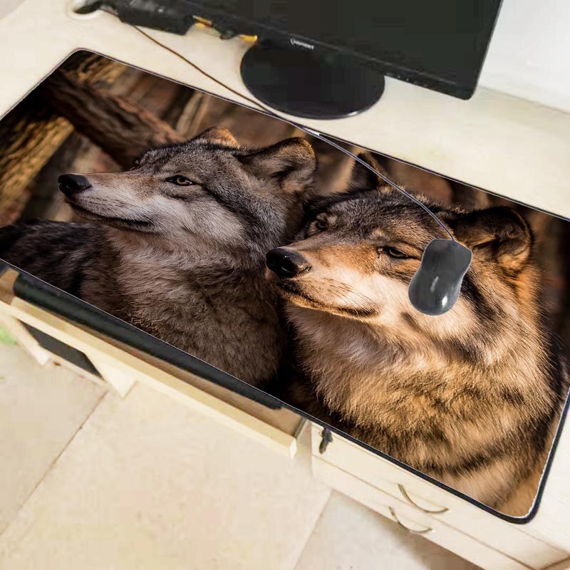 Mairuige gran juego Lobo luz salvaje bosque patrón de computadora Borde de bloqueo alfombrilla de ratón para juegos para CSGO DOTA LOL