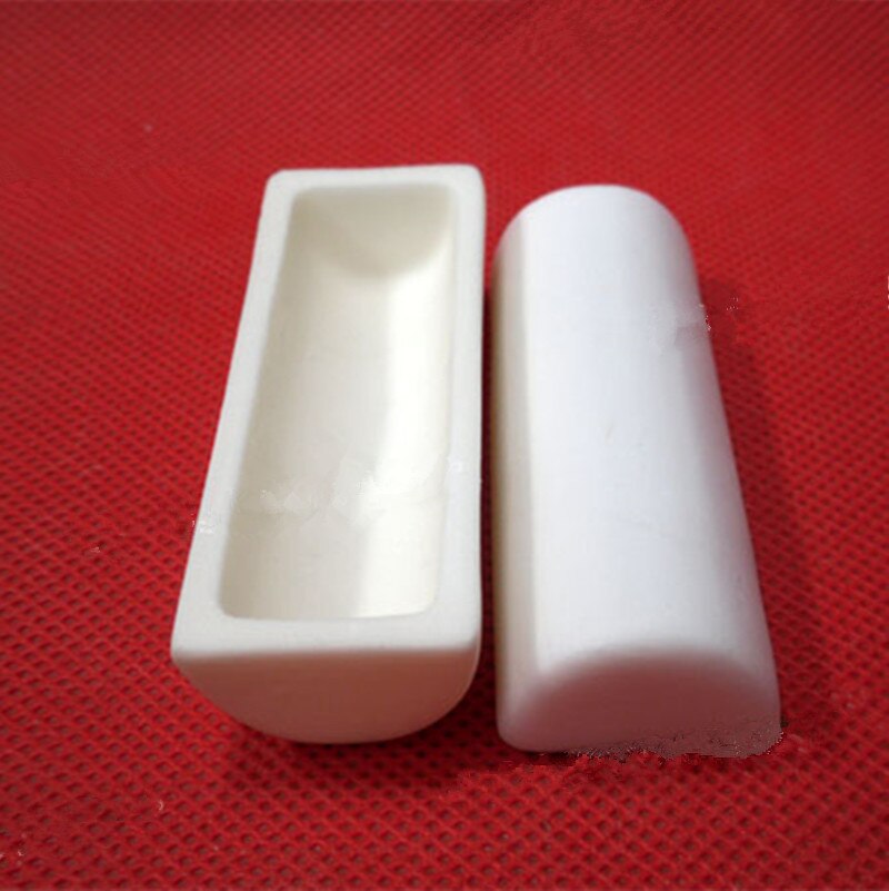 Creuset en alumine 65x25x16mm/99.3%, en corindon, en demi-cercle, alo3, en céramique, fritté