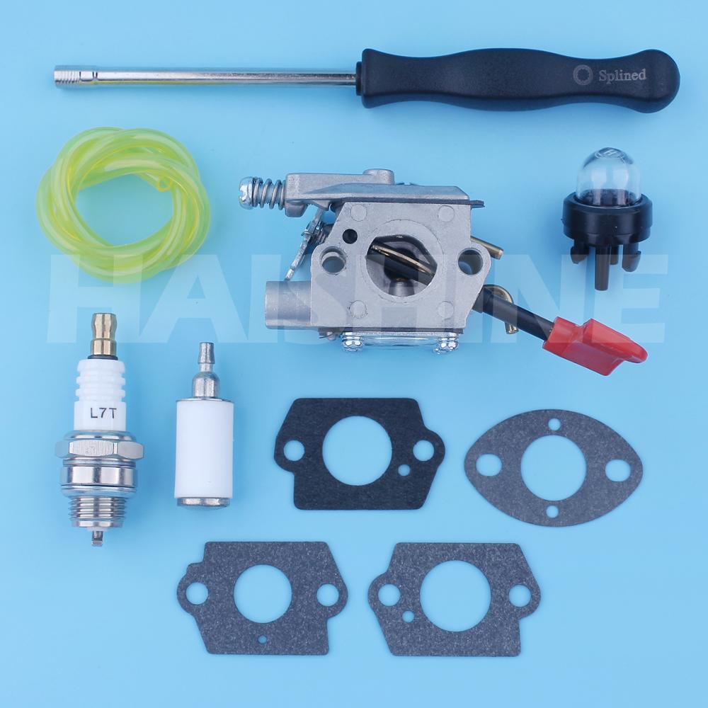 Carburetor Kit For Craftsman Poulan PP331 PP336 PP036 PP136 32cc Gas Trimmer PP445 PP446 PP446T Pole Pruner Walbro Carb WT-628