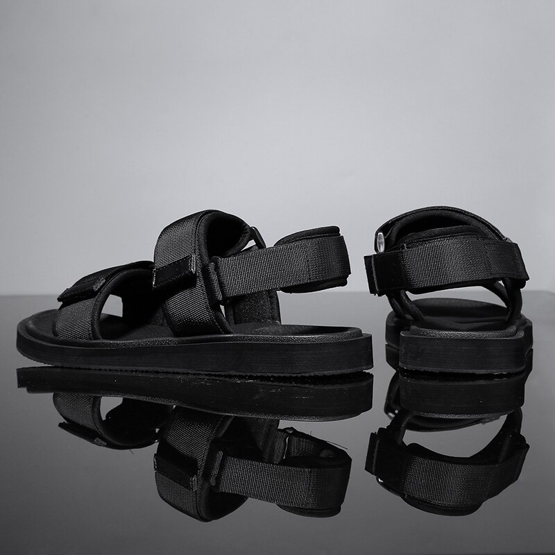Sandaler mænd luksus sorte mænd casual sandaler letvægts mænd udendørs sandaler sommer strand aktiviteter afslappet fodtøj