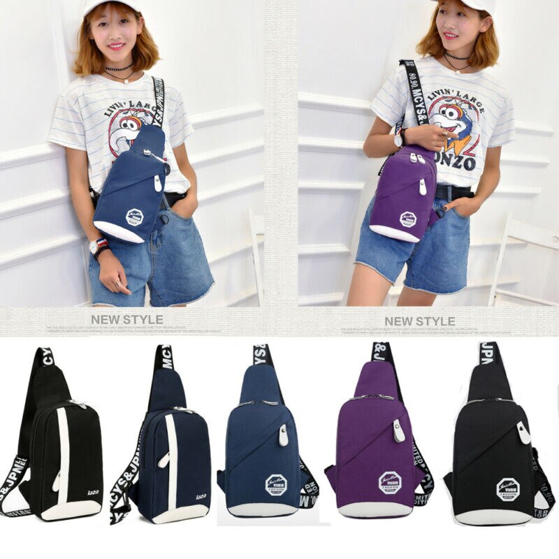 Heren schoudertas met usb-oplaadfunctie borsttas crossbody schoudertas messenger