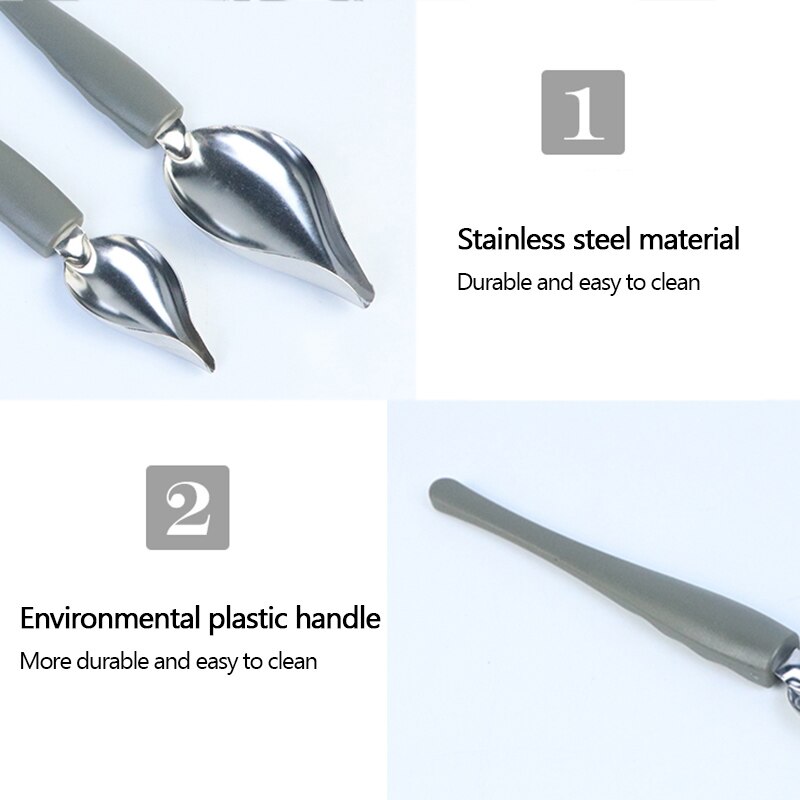Portable Chef Decoration Pencil Anti-slip Accessories Draw Tools Stainless Steel Mini Sauce Painting Coffee Spoon Kitchen Home
