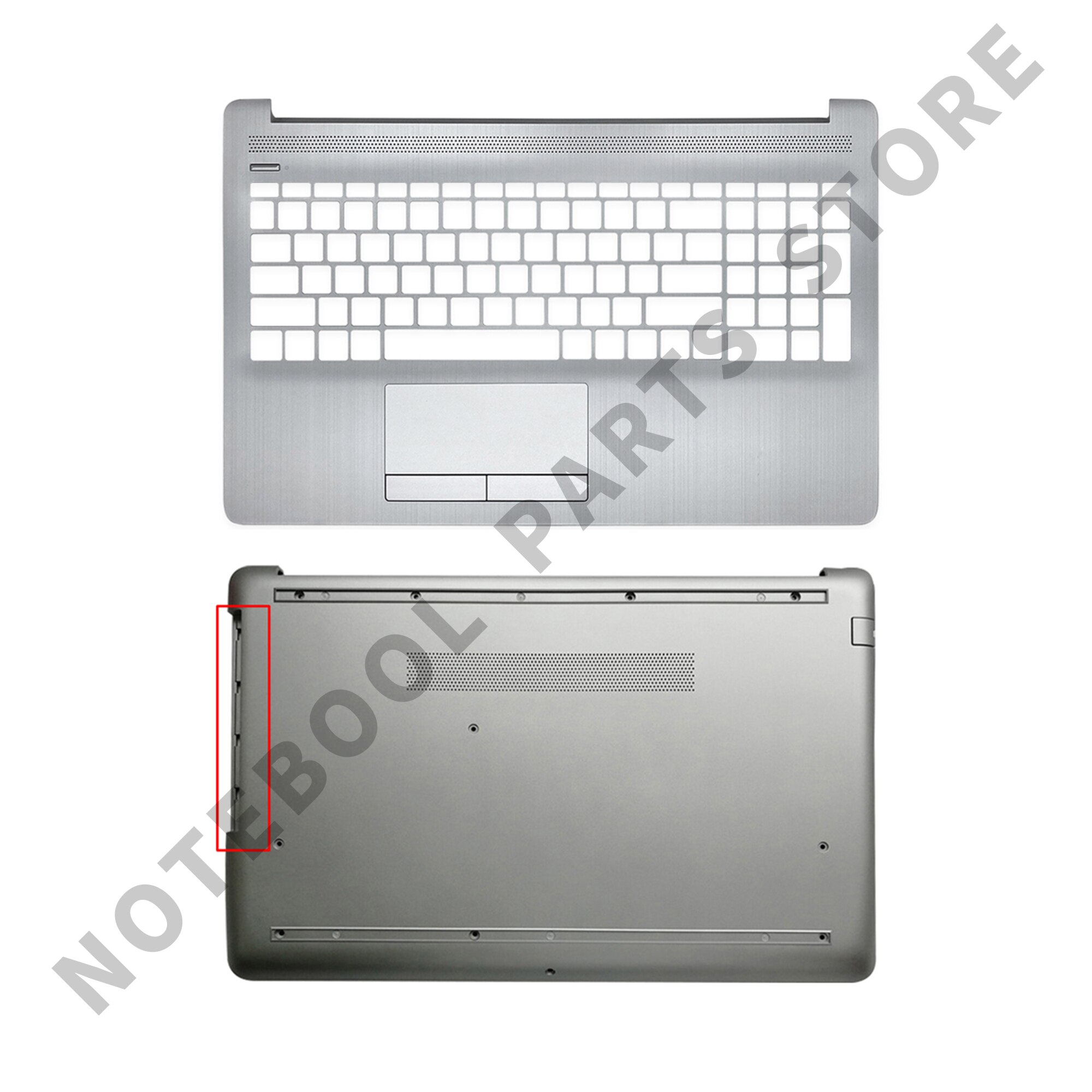 Laptop Lcd Back Cover/Front Bezel/Scharnieren/Palmrest/Bottom Case Voor Hp 15-DA 15-DB 250 g7 255 G7 Top Case Zilver