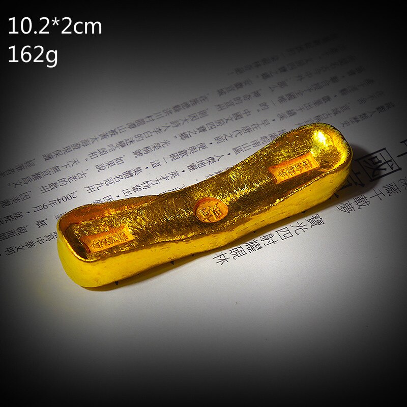 Metalen Paperweights Chinese Kalligrafie Pen Rest Chinese Traditionele Gold Bullion Vormige Paperweights Papier Drukken Prop: C