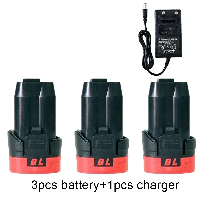 16,8 V 3,0 Ah li-ionbatterij geschikt voor borstelloze handboormachines, huishoudelijke elektrische schroevendraaiers, draadloze klopboormachines tikken: Bordeaux