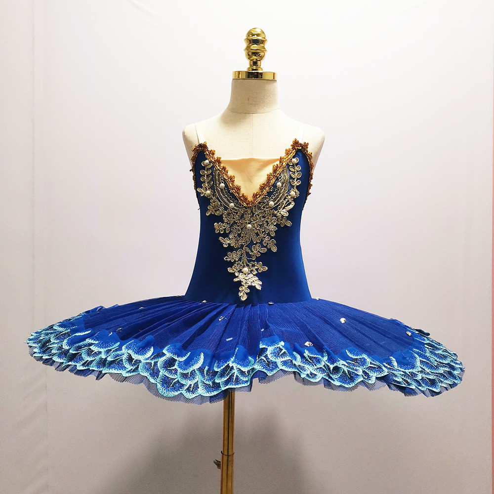 Blauwe Ballet Tutu Rokken Voor Ballerina Zwanenmeer Prestaties Kostuums Pannenkoek Dancewear