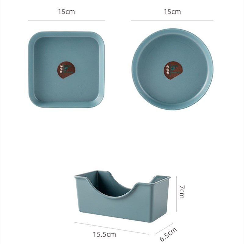 Plastic Voedsel Saus Schotel Leuke Ronde Snacks Fruitschaal Vierkante Dessertbord Keuken Huishoudelijke Dienblad Gerechten Afvoer Rack Set